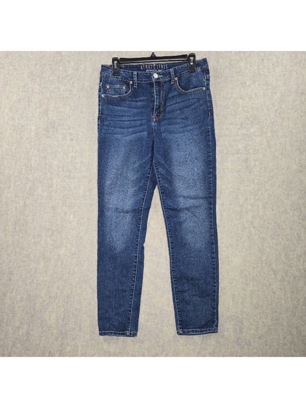 Aeropostale Womens Skinny Jeans Dark Wash Size 10 Cotton Blend Classic Mid-Rise